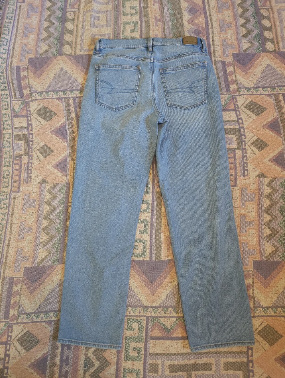 American Eagle Super High Rise Straight Jeans Size 10 Regular - Picture 7 of 10